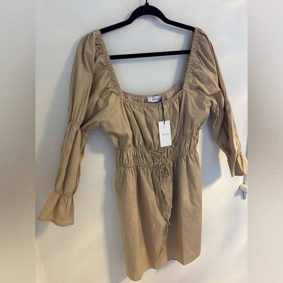 Greylin Ballon Sleeve Poplin Mini Dress NWT - Picture 4 of 9